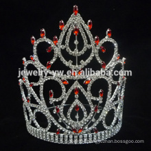 wholesale China red crystal star plastic princess tiara crown for girls manufacturer